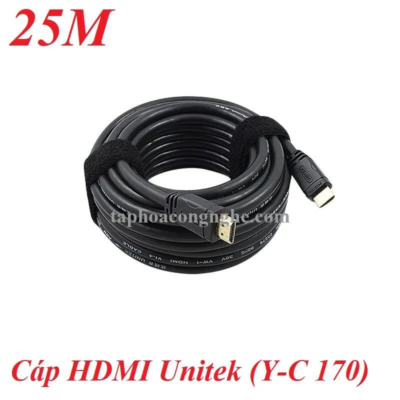 Unitek 95677 Y-C1704k chuẩn 1.4 25M Ultra HD Màu Đen Cáp HDMI có IC khuếch đại chống nhiễu 30095677